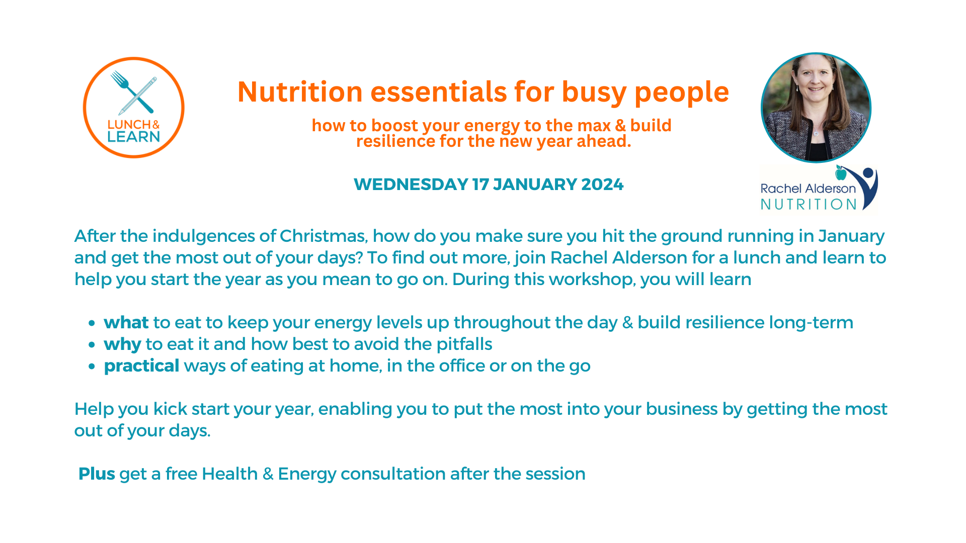Nutrition essentials for busy people - Lunch and Learn 1