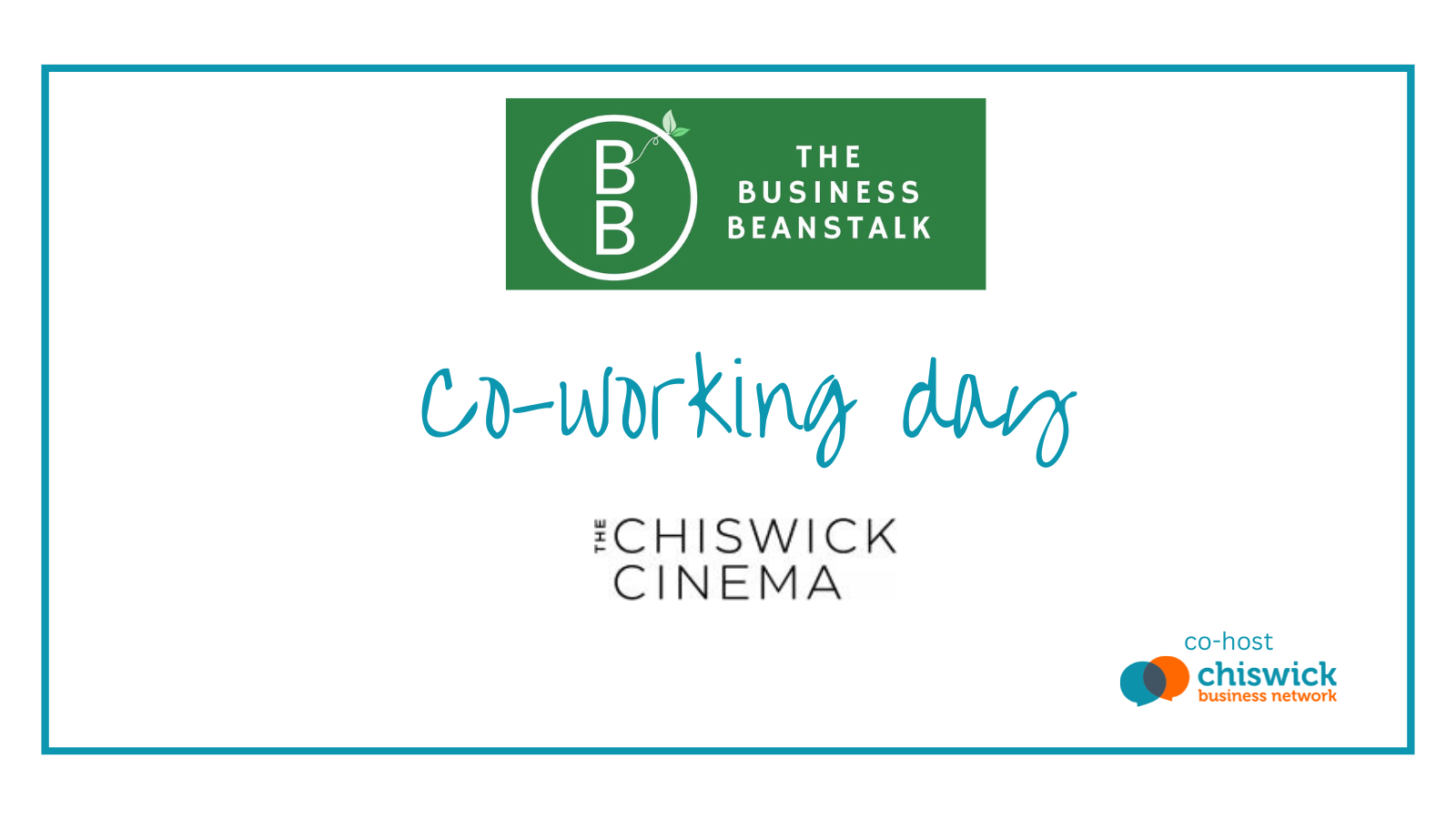 Co-working day poster for the business beanstalk networking events