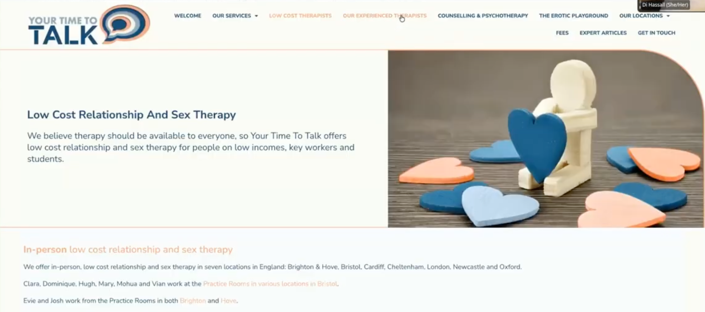 how a therapist can manage their own website