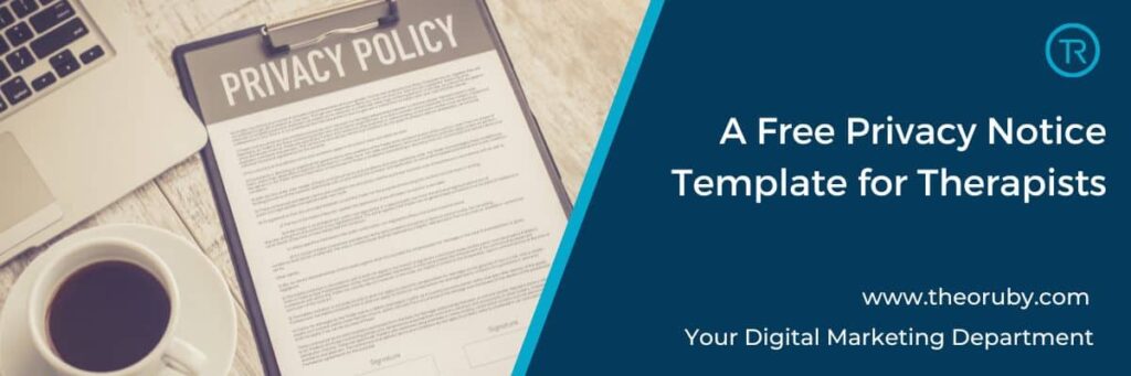 privacy notice for therapists