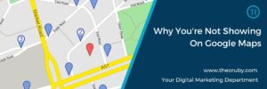 Why is my business not showing up on Google Maps, shown by map pins with one business marked in red