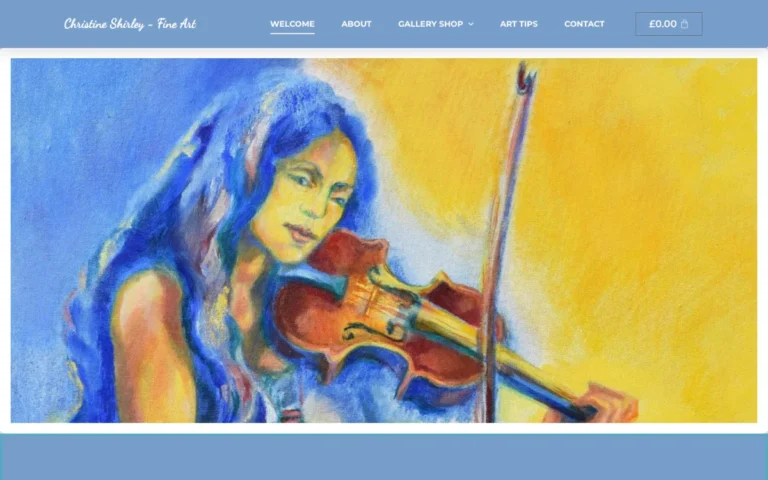 Home page of the Christine Shirley Fine Art website