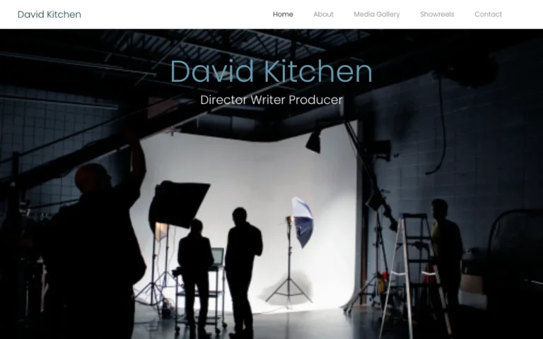 Home page of the David Kitchen website