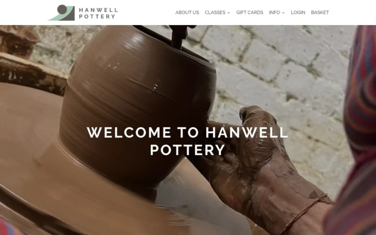 Home page of the Hanwell Pottery website