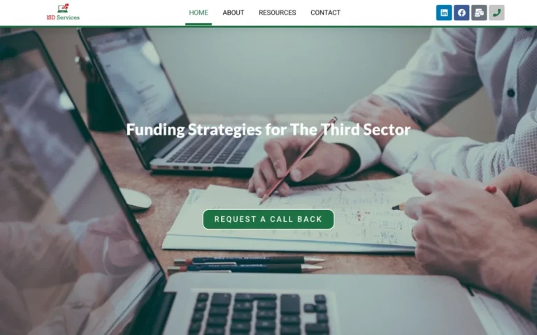 Home page of the ISD Services Co-operative website