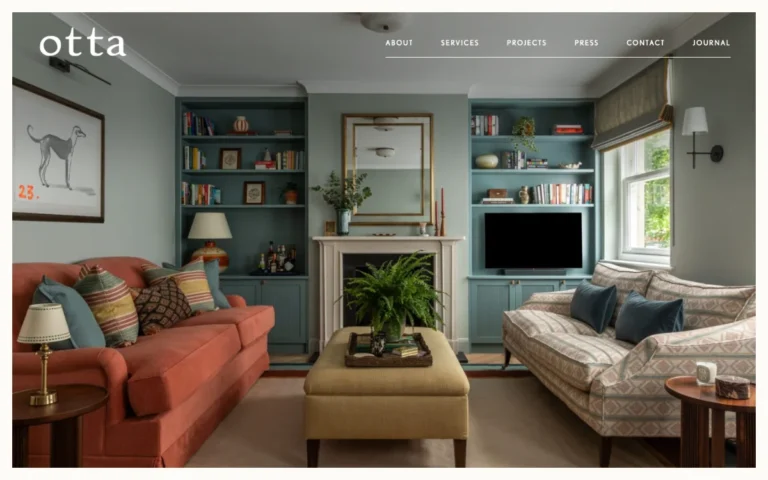 Home page of the Otta Design website
