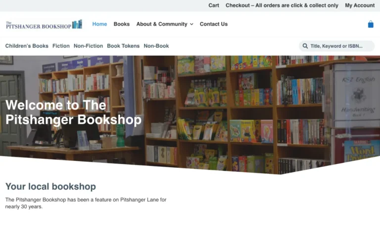 Home page of the Pitshanger Books website