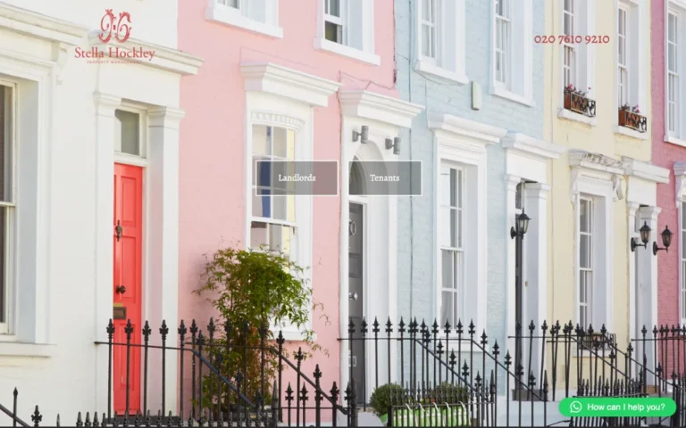 Home page of the Stella Hockley Property Management website
